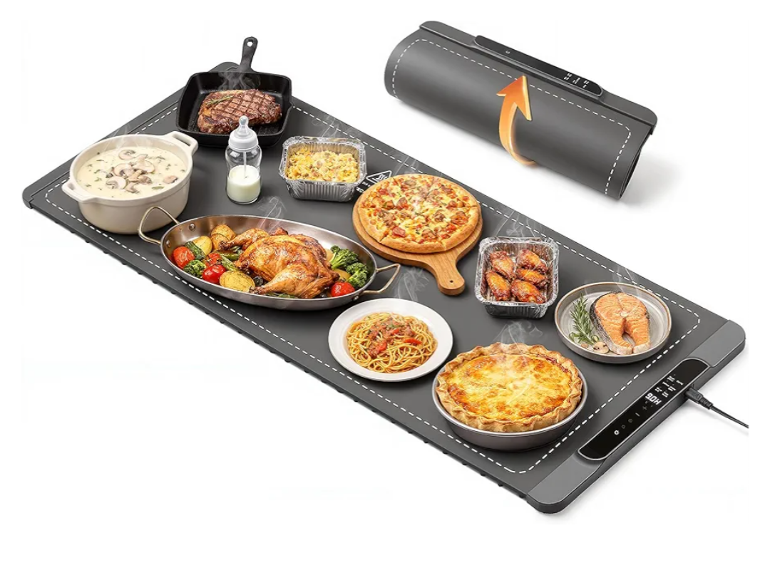 Ieuan Warming Mat For Food Extra Large 36"x15", Electric Warming Tray with 14-Level Temp 10-Hour Timer Adjustable Temperature, Food Heating Pad for Dishes, Soup, Family Dinners, and Holiday Gatherings