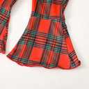 Kislio Toddler Baby Girl Christmas Outfit Long Sleeve Sweatshirt Top Bell Bottoms Pants Infant Girls Christmas Clothes Set (Black)