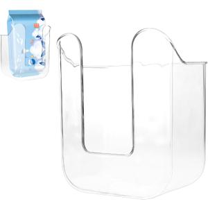 Kitchen Wipes Storage Wall-Mounted Tissue Box Non-Slip Flushable Wipes Holder Clear Dispenser Self-Adhesive Container for Bathroom Kitchen Bedroom Toilet Home