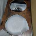 Elevated Dog Bowls, 3 Height Adjustable Raised Dog Water Food Bowl Wooden Metal Stand, 42OZ-Stainless Steel Bowls for Medium Small Dogs