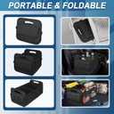 Deosk Car Trunk Organizer for SUV, Car Organizers and Storage with 6 Pocket, Car Accessories for Women/Men 50LWaterproof Polyester Trunk Organizer, Black