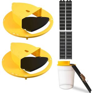 Mouse Bucket Trap, Auto-Reset Bucket Lid Mouse Trap, 5-Gallon Compatible, Efficient for Mouse Rat Control Indoor and Outdoor(2Packs)