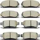 8 pcs Front Rear Ceramic Brake Pads Kit Fit For 2005 2006 2007 2008 2009 2010 Honda Odyssey(D1089 D1088)