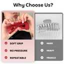 4 x Square Claw Clip for Thick or Fine Hair  Non-Slip Cozy Silicone Hair Clip, Flexible & Unbreakable Hair Claw, Lightweight Matte Finish, Strong Hold All Day (Black+White+Red+Khaki)