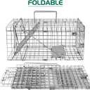 17.3" Heavy Duty Squirrel Trap, Folding Live Small Animal Cage Trap, Humane Traps, Catch and Release.