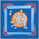 Mahjong Mat, Mahjong Table Mat for Tile Game, 31.5 in x 31.5 in Anti Slip and Noise Reduction Table Cover for Poker Card Board and Dominoes(Blue)