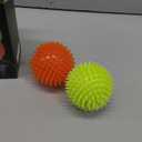 4.5 Heavy Duty Squeaky Dog Balls for Medium Large Dogs, Dog Toys for Aggressive Chewers, Spike Ball Toys for Clean Teeth and Training(2 Pack)