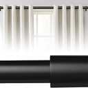 Curtain Rods for Windows 32 to 144 Inches, 1 Inch Diameter Adjustable Black Curtain Rod, Heavy Duty Modern curtain rod with Aluminium Finials, 32"-150"