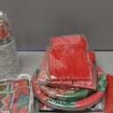 189 PCS Ugly Sweater Party Decorations Disposable Tablecloth Plates Napkins Banner Cups Balloon Ugly Sweater Party Supplies Tableware Set for Christmas Party Supplies Serves 24 Guests