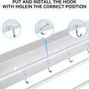 Collapsible Laundry Drying Rack Wall Mounted - 31.5 Inch Metal Clothing Drying Rack with 6+6 Hooks, Retractable Foldable Dry Racks for Laundry Drying Indoor, Heavy Duty Towel & Coat Hanger