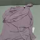 ODODOS Women's Relaxed Fit Long Sleeve Shirts Boat Neck Side Slit Peach-Soft Casual Lounge Yoga Tops, Lavender, X-Large