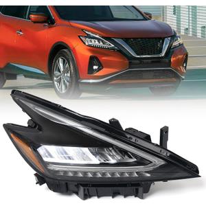Huray Right LED Headlight Assembly Fit for Nissan Murano 2022 2023 2024 RH
OE Factory Projector Headlamp w/DRL Head Light Replacement Passenger Side