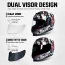 TRIANGLE Kids Motorcycle Helmets Youth Full Face Helmet DOT Approved X-Large