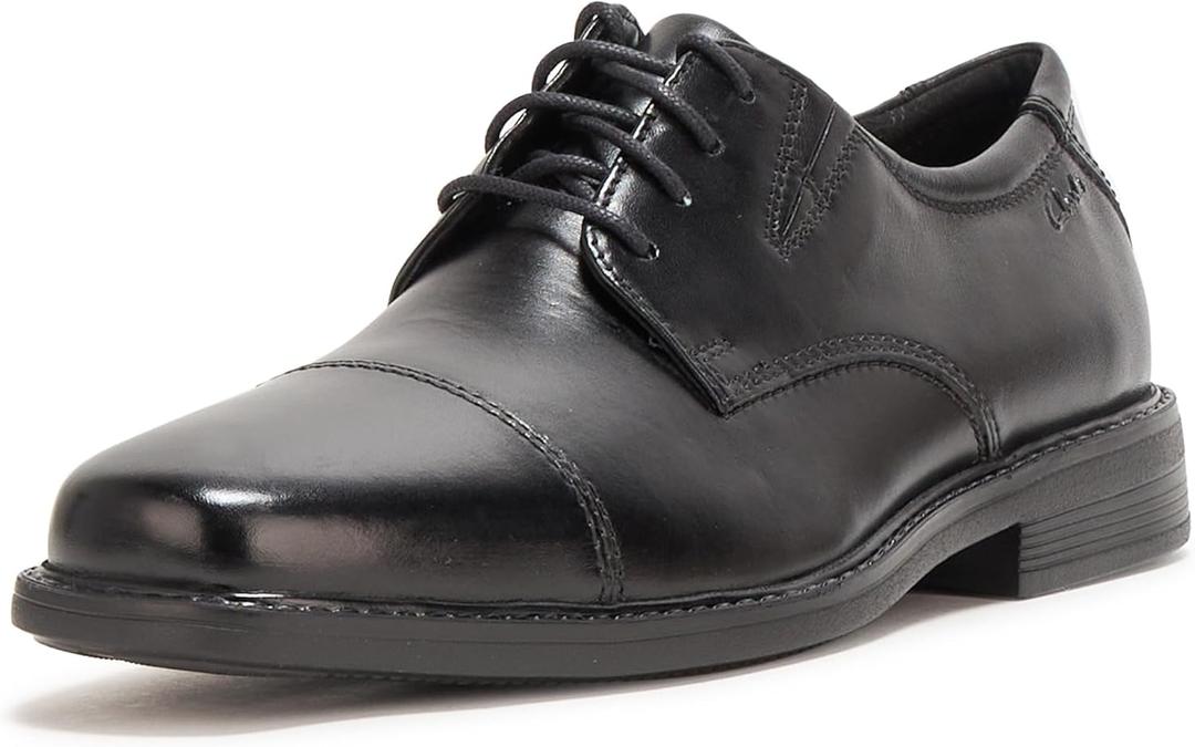 Clarks Men's Cosgrove Cap (12, Black Leather)
