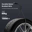 iPhone Charger Fast Charging Cord 3 Pack 10 FT Apple MFi Certified Lightning Cable Nylon Braided iPhone Charger Cord Compatible with iPhone 13 12 11 Pro Max XR XS X 8 7 6 Plus SE iPad and More (BlackWhite)