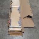 Flash Furniture Amara 72" x 12" x 12" Birchwood Bar Top Riser with Folding Silver Legs, Wooden Foldable and Portable Riser for Event and Bar Tables