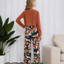 Girls 2 Piece Outfits Long Sleeve Twist Front Shirts and Camo Pants Sets for Fall Winter Sweatsuits Size 5-14Y (11-12 Years)