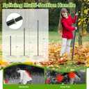 Garden Rake, Heavy Duty Rake with 11 Tines, 51 Inch Handle, 16 Inch Wide, Metal Garden Thatch Leaf Rakes for Raking Gathering Mulch,Metal Thatch Rakes for Lawn Yard Bushes Pine Needles Leaves Grass