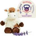 warmies Microwavable & Weighted Stuffed Animals, Cow - Heated Stuffed Animal Plushie for Warmth & Comfort - Cute Soft Plush Toys for Boys, Girls, Babies & Toddlers
