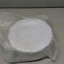 WDF 60pcs White Plastic Dessert Plates -7.5inch Baroque White Disposable Appetizer/Small Cake/Salad Plates- for Upscale Parties & Wedding