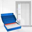 Window Shades No Drill, Include Adhesive Track (White, 1 Panel, W42 x L60 inch) for Bedroom, Living Room, Kitchen, Bathroom, Home Office