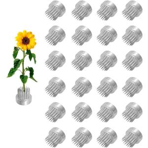 Kenzan Floral Frog 23mm/0.9inch Diameter Ikebana Flower Arranger Holder Stainless Steel Pin for Small Vase (24Pcs)