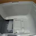 IRIS USA Cat Litter Box Large with Front Door Flap, Covered Enclosed Litter Box Enclosure with Scoop, Handle & Buckles for Portability & Privacy, Hidden Litter Pan, Gray