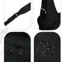 Crossbody Sling Bag for Women - Crescent Cross Body Hobo Bags Waterproof Travel Shoulder Tote HandBags (Black)