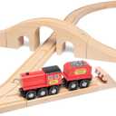 Melissa & Doug Classic Wooden Figure Eight Train Set (22 pcs)