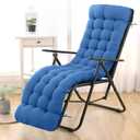 Moutosne Patio Lounge Chair Cushion, Waterproof Zero Gravity Chair Cushions with Ties, 66x21x4 Inches Chaise Lounge Chair Cushion for Outdoor Indoor Furniture, Royal Blue (Only Cushion)