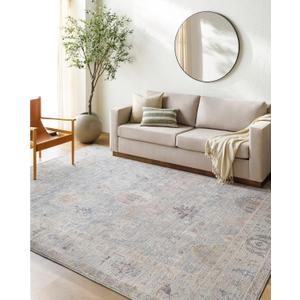 Livabliss x Becki Owens Marlene Vintage Medallion Area Rug, 2'2" x 3'9", Pale Blue