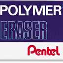 Pentel ZEH10BP3K6 Hi-Polymer Block Eraser, White, 3/Pack