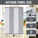 Homaxy Premium 100% Cotton Kitchen Towels 18"x28", 6 Pack, Grey