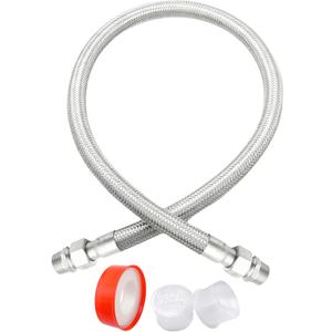 40" x 3/4" universal compressor jumper hoseIndustrial Grade Compressor Jumper hose 450 PSI &750F With Two 3/4" Male Adapters (Both Sides Fittings Rotate Freely)