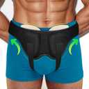 Poedist Hernia Support Belt for Men or Women for Double Inguinal or Sports Hernias with Removable Pads, Adjustable Waist Belt for Abdominal Compression (XL 41.7-47.2")