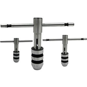 ASSORTS T-Handle Tap Wrench Set  3 Pcs | Solid Collet Jaws for Precision Tapping & Reaming