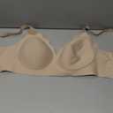 Seamless Wireless Bra for Women with Support - No Underwire Full Coverage Push Up Bras (Beige, L)