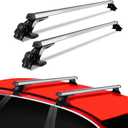 Universal Roof Rack Cross Bars, 48" Aluminum Car Roof Crossbars for Vehicles Without Side Rails, 168lbs Capacity Luggage Rack for Bike, Kayak, Canoe, Snowboard  Adjustable, Easy Installation (1 Pair)