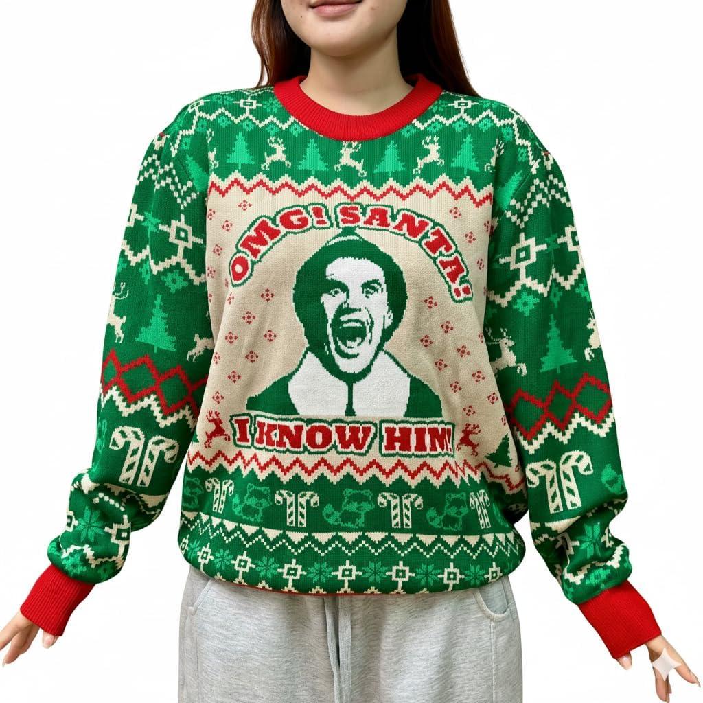 Ugly Christmas Sweater for 2025 Knitted Sweater Holiday Sweatshirt Gifts for Christmas (XXL)