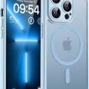TOCOL Magnetic for iPhone 13 Pro Case Upgraded Full Camera Protection Compatible with Magsafe Drop Protection Translucent Matte Back Bumper Phone Cover 6.1-InchLight Blue