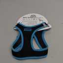 Best Pet Supplies - All Weather Mesh/Plush, Reflective, No Pull Harness for Small, Medium Dogs, Cats - Secure with Hook & Loop Fastener, Buckle, Double D-Rings - Black/Blue Trim, L (L (Chest: 18 - 20.5"))