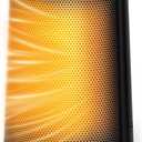 GiveBest Space Heater, 1500W Portable Heaters for Indoor Use, PTC Ceramic Heater with Heating and Fan Modes, Overheat & Tip-Over Protection, Ideal for Bedroom, Office & Desk Use, Black