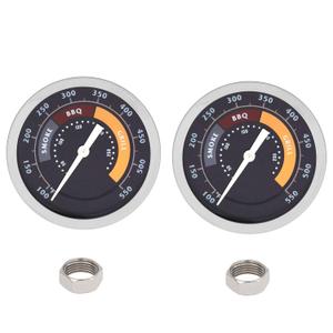 2-Pack Grill Temperature Gauge for Oklahoma Joe's Smokers and Most 13/16-inch Opening Charcoal Grills, BBQ Temp Gauge Stainless Steel Thermometer Replacement for Oklahoma Joe's Smoker 3695528R06