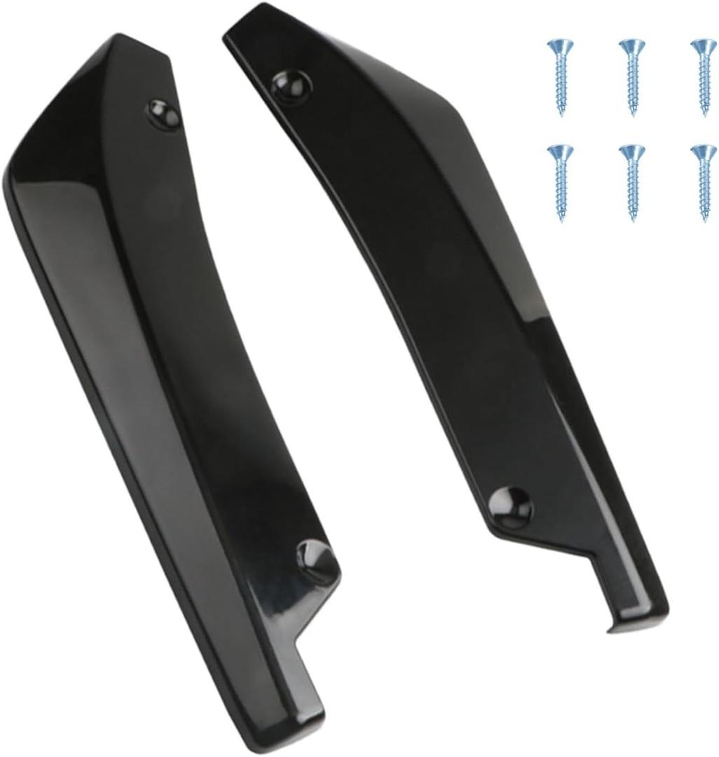 2PCS Rear Bumper Lip Splitter Canard Diffuser Spoilers, Car Side Fenders Skirt Spoiler Splitter Front Bumper Lip Protector Body Kit, Universal Anti-Crash Car Exterior Decorations (Black)