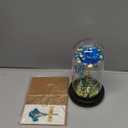 Childom Mothers Day Flowers Gifts for Mom Grandma,Birthday Gifts for Women,Valentines Gifts for Her,Mom,Women,Wife,Grandma,Light Up Rose in Glass Dome,Colorful Blue Mothers Day Flowers for Delivery