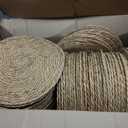 Aneco 48 Pack 12-Inch Round Woven Placemats Natural Hand-Woven Boho Rattan Wicker Bulrush Placemat Farmhouse Rustic Braided Table Mats for Dining & Kitchen Decor