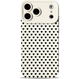 2 x NITITOP for iPhone 17 Pro Max Case Cute Little Love Heart - White Black