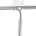 Shower Squeegees Stainless Steel with Self Adhesive Hook Window Squeegees for Shower Doors Bathroom Mirror Wiper, Window Glass Cleaning (14 Inches)