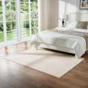 Area Rug 4X6,Washable Area Rugs with Non-Slip TPR Backing Design,Fluffy Soft Feeling, High Traffic,Durable,Area Rug for Living Room,Bedroom,Home Office,Beige