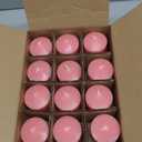 12 Pack 2x3 Inch Pink Pillar Candles for Romantic Valentine's Day, Unscented Column Candles for Home Restaurants Spa Church Weddings, Smokeless Dripless and Clean Burning Emergency Candle